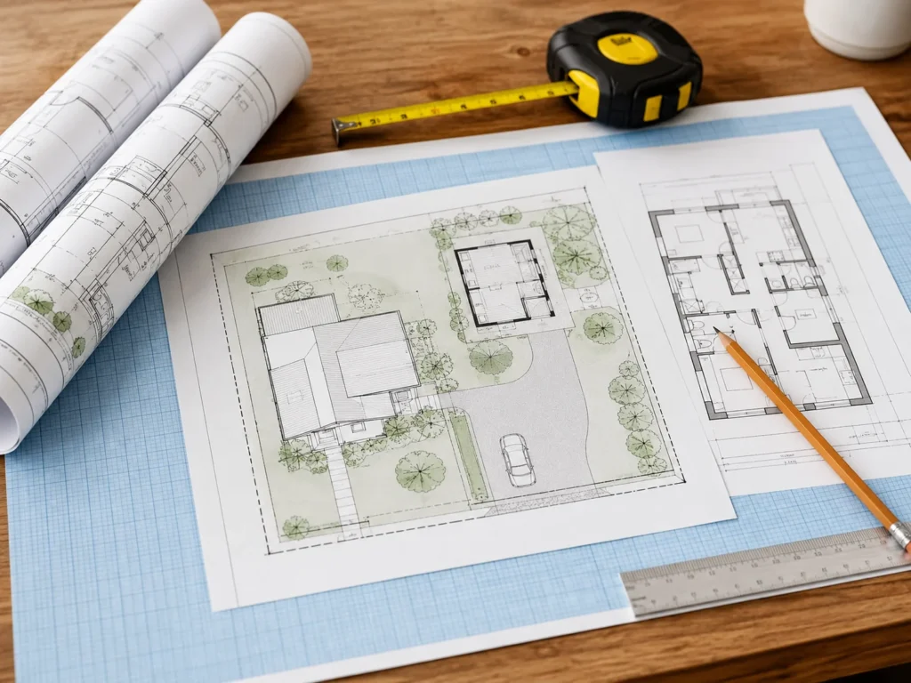 As-built property plan showing documented existing conditions