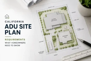 California ADU site plan requirements example