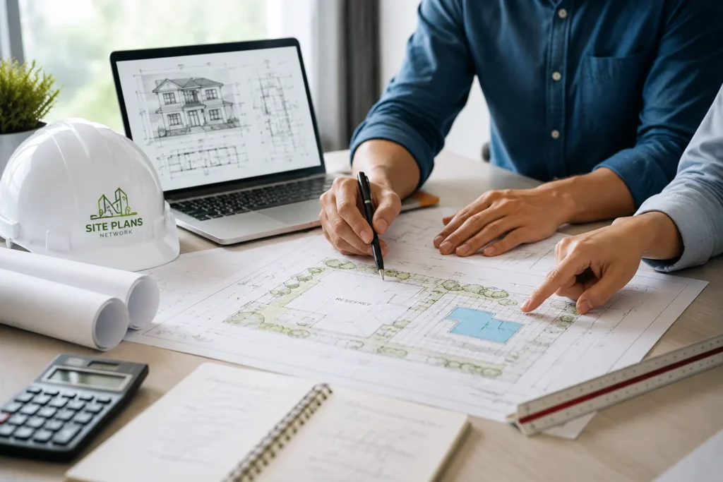 California residential permit site plan example