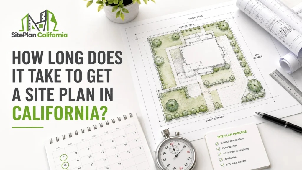 California site plan turnaround time with residential site plan and project schedule