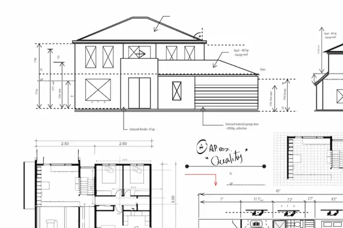 California pavilion permit drawing example