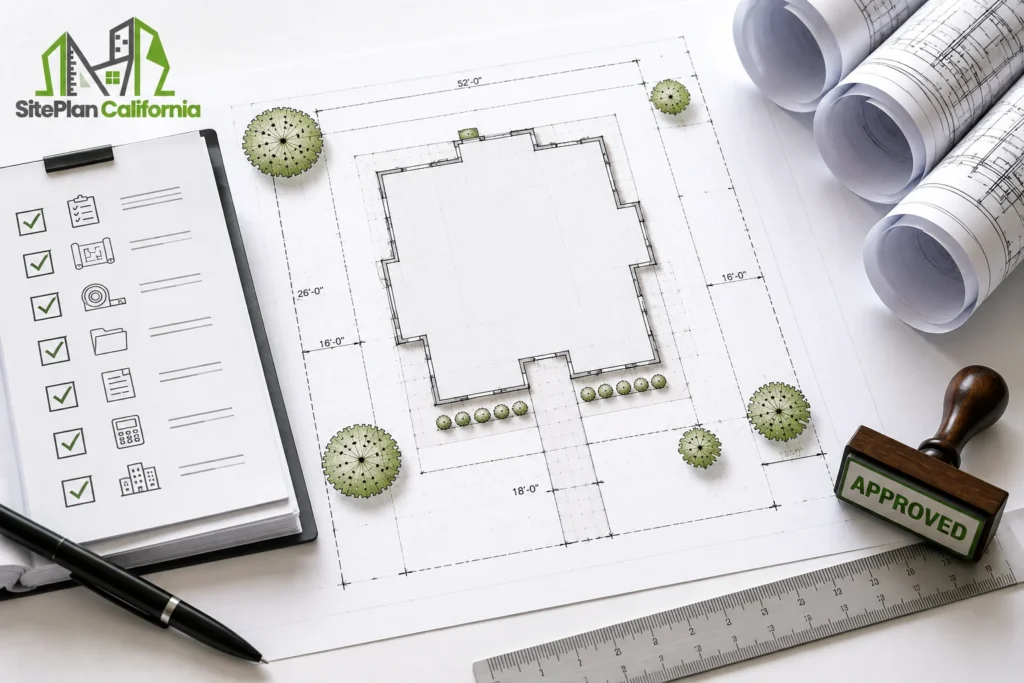 Site plan and completed checklist helping reduce permit corrections in California