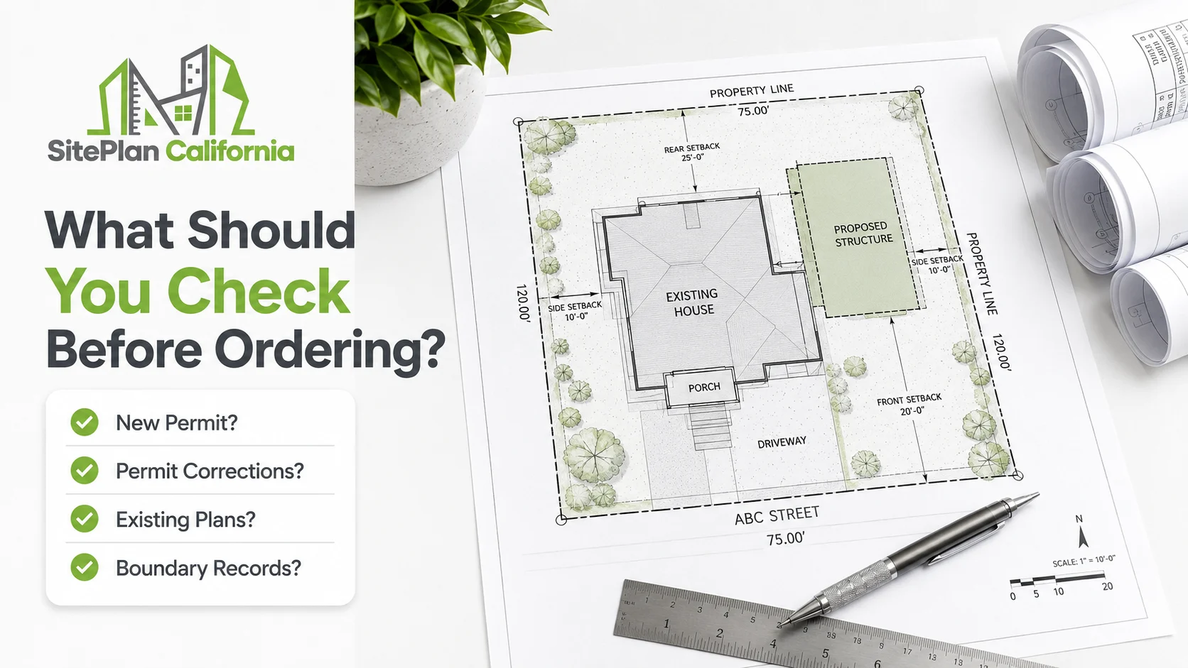 Residential permit site plan