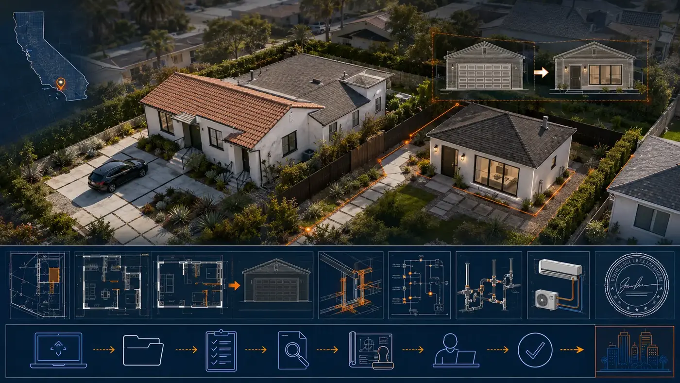 Commercial site plan with parking layout and access points