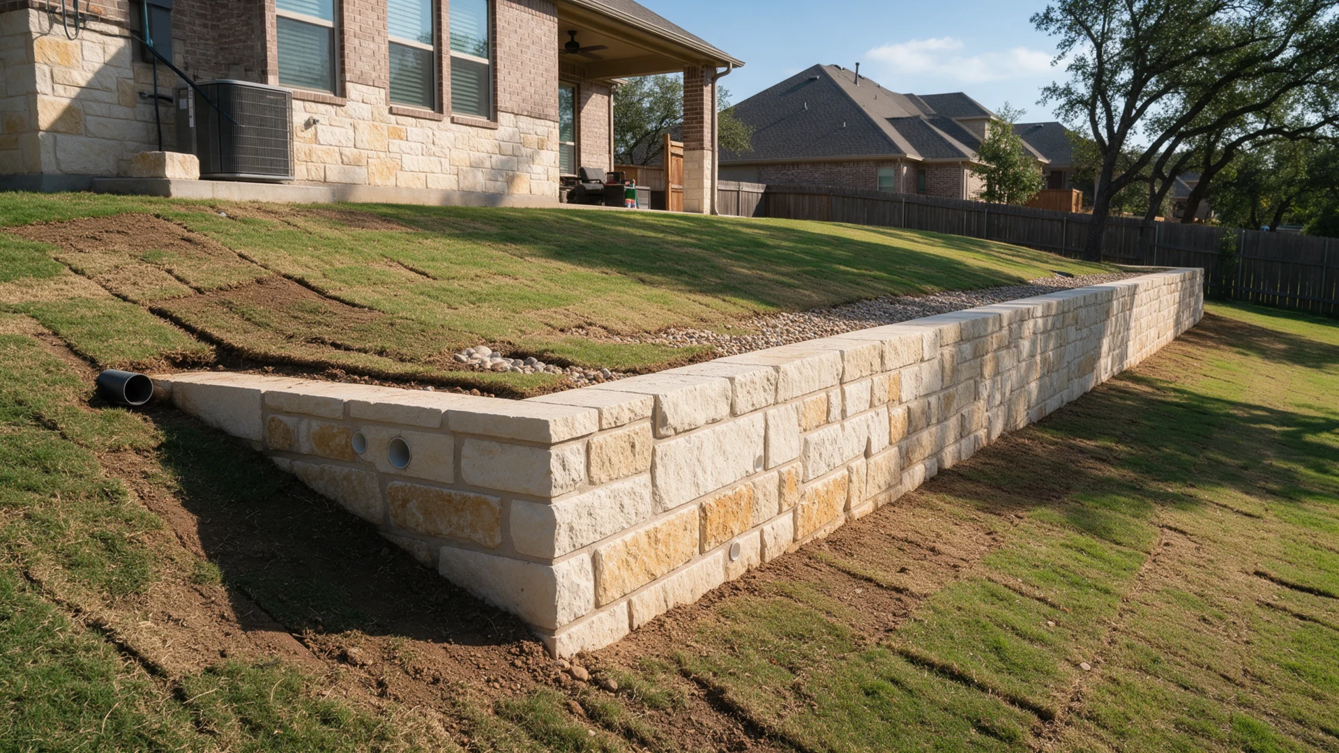 Illustrative retaining walls project