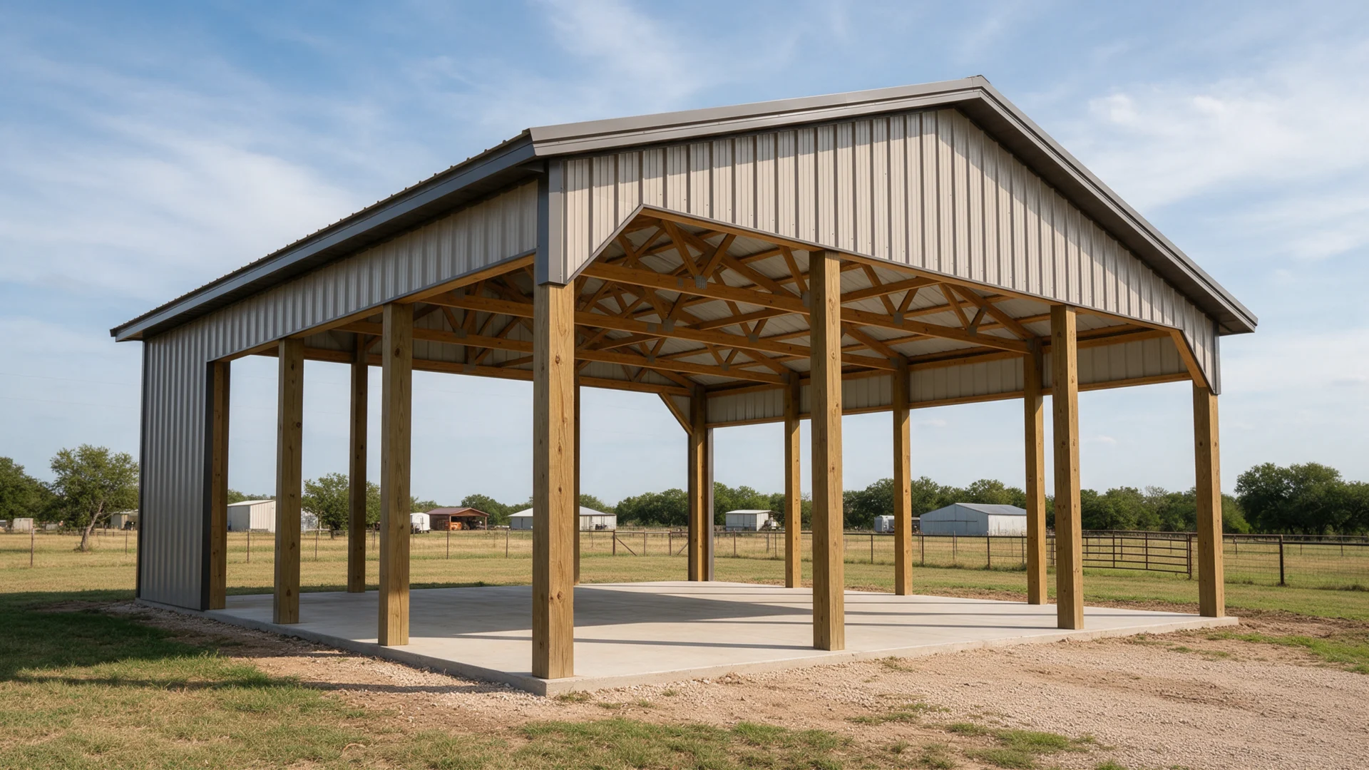 Illustrative pole barns project